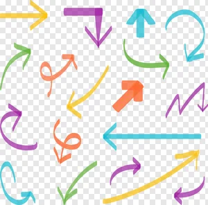 multicolored arrows, Arrow file formats, hand-painted marker pen arrow, watercolor PNG logo image download for free PNG image
