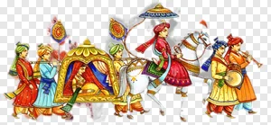 woman riding on carriage artwork, Wedding invitation Weddings in India Hindu wedding, hindu celebration, wedding, wedding Invitation, desktop Wallpaper png preview