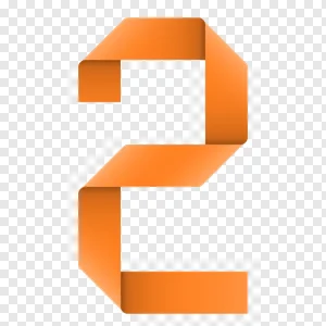 Number, Origami number 2, angle, rectangle, orange png PNG tags PNG image