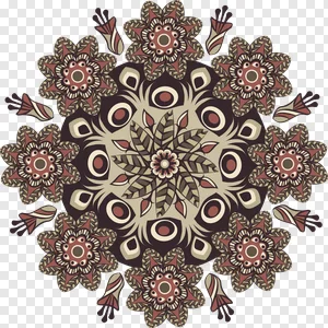 Mandala, Pattern, Round, Brown, Floral, Vintage, Ornament, Flower, Decoration, Indian, png PNG image — free transparent PNG download