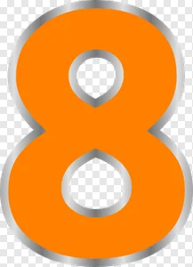 Numerical digit Number Color, warna, text, orange png PNG image