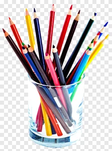 pencil colors in clear glass jar, Colored pencil, Color Pencils, pencil, pen, stationery png PNG image