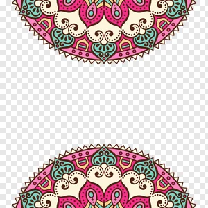 Mandala Design Colorful Patterns Decorative Art HD PNG PNG image