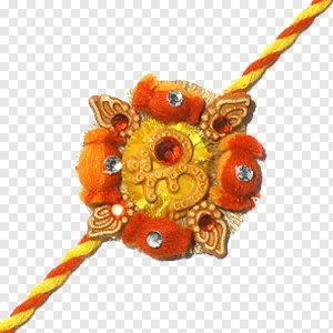 orange and gold-colored Ohm-printed accessory, Raksha Bandhan, Rakhi Free, border, wish, holidays png PNG image