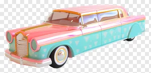 Cartoon - Colorful Vintage Design Car png PNG image