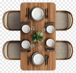 Elegant Dinner Table Setting - Free PNG preview