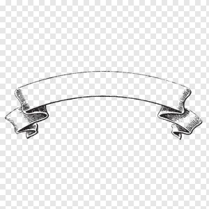 Free Black Ribbon Banner PNG - Vintage Style Decoration PNG image