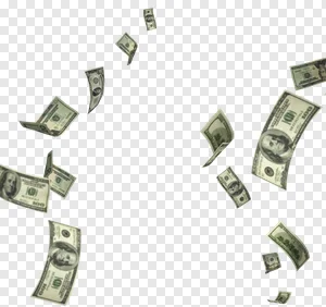 Free Raining Money PNG | Falling US Dollar Bills Transparent Download | Cash Shower Overlay preview