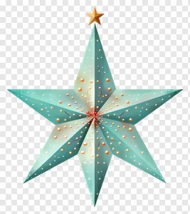 Vintage Starburst PNG - Teal & Gold Decorative Star PNG image