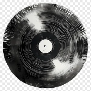 Colorful Abstract Wavy Vinyl Record PNG | Modern Retro LP Music Disc Graphic Free Download PNG image