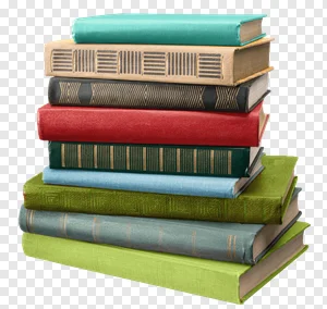 High-Quality Stack of Vintage Colorful Hardcover Books PNG - Free Download for Education, Reading, Knowledge & Library Designs PNG image