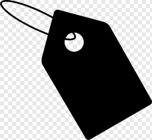 Black Price Tag Icon PNG - Free Blank Shopping Label & Discount Vector Download PNG image