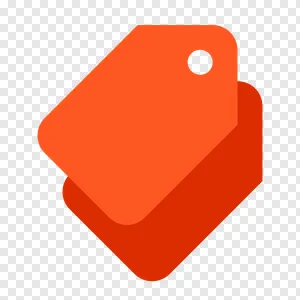 Free Orange Price Tags Icon PNG - Modern Sale & Discount Label Download PNG image