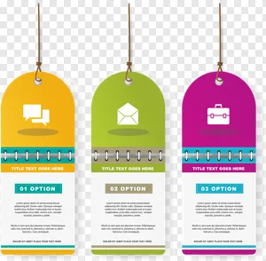 Colorful Infographic Tags PNG - Business Options, Communication & Email Vector Template PNG image