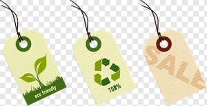 Eco-Friendly, Recycling & Sale Price Tags PNG Pack - Download Free Sustainable Product Labels & Discount Hang Tags PNG image