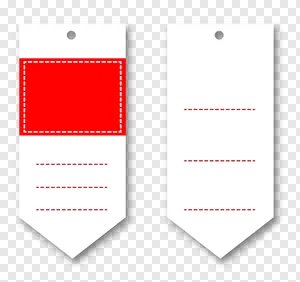 Free Customizable Price Tags PNG | White & Red Sale Labels & Blank Templates. High-Quality Vector Graphics for Discounts, Product Info & Bookmarks – Download Now! PNG image