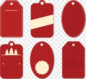 Free Red Christmas Gift Tags & Labels PNG Collection - Festive Holiday Price Tags, Printable Decorations & Vector Design Elements PNG image