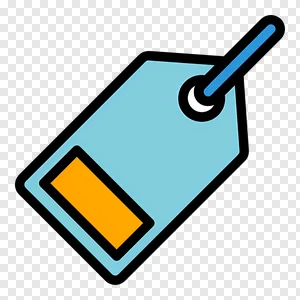 Free Blue & Orange Price Tag Icon PNG for Sale, Discount, Shopping & E-commerce Deals - Modern Vector Label Download PNG image