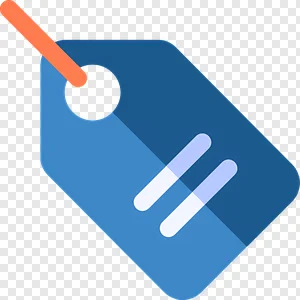 Free Blue Price Tag PNG Icon - Modern Shopping & Sale Label for Discounts & Offers PNG image
