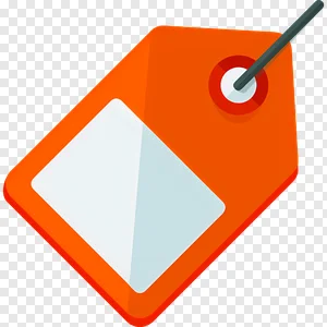 Free Orange Blank Price Tag PNG Icon - Shopping & Sale Label Graphic Download PNG image