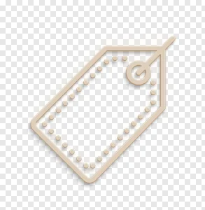 Free Beige 3D Price Tag PNG Icon - Embossed Product Label Graphic for Sales & E-commerce PNG image