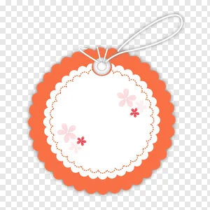Floral Tag PNG - Free Download | Gift Label, Decorative Element PNG image