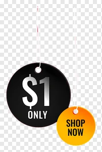 Free "$1 ONLY" & "SHOP NOW" Price Tags PNG - Transparent Sale & Offer Labels PNG image — free transparent PNG download