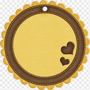 Free Gold Tag PNG - Decorative Heart Frame PNG image