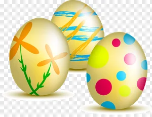 Free Easter Eggs PNG: Colorful Decorated Eggs for Spring! PNG image