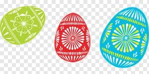 Free Easter Eggs PNG: Colorful Decorated Eggs for Spring! PNG image