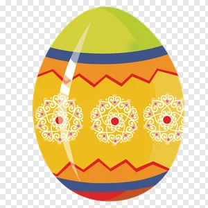 Colorful Easter Egg PNG - Decorative Floral Design PNG image — free transparent PNG download