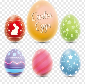 Free Easter Eggs PNG - Colorful Decorated Eggs for Spring! PNG image