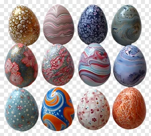 Decorated Easter Eggs PNG - Colorful Egg Designs for Free Download PNG image