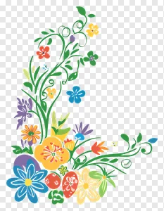 Colorful Floral Corner PNG - Free Download PNG image