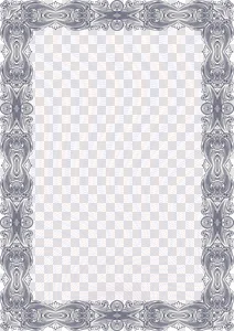 Vintage Ornate Frame PNG - Green Decorative Border PNG image