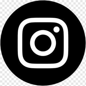 Minimalist Black and White Instagram Logo PNG Icon - High-Resolution Transparent Download PNG image