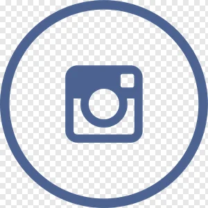 Minimalist Instagram Icon Blue Circle PNG Transparent Background PNG image