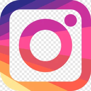Instagram Icon Logo with Vibrant Colorful Gradient Background PNG PNG image