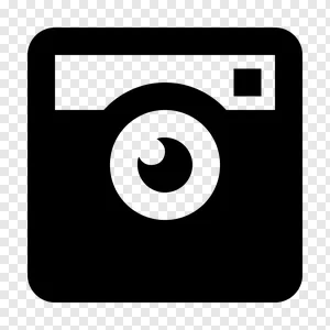 Minimalist Instagram App Logo Icon Black PNG | Social Media Vector PNG image