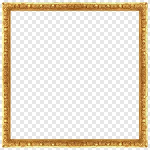 Vintage Ornate Gold Picture Frame PNG - Antique Decorative Border PNG image