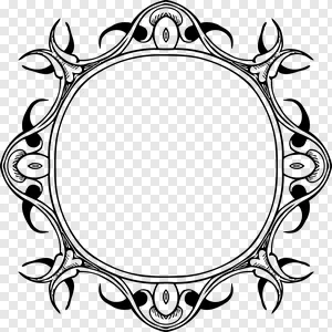 Elegant Decorative Circular Frame PNG with Vintage Ornate Flourish Design PNG image — free transparent PNG download